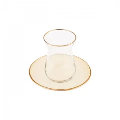 Karaca Retro Beige Teeservice für 6 Personen