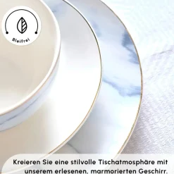 Karaca Ria New 39-teilig Geschirrset für 12 Personen, Grau