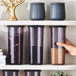 Karaca Rise 9-teiliges Vorratsbehälter-Set Anthrazit