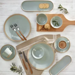 Karaca Rochelle 32 Teilige für 6 Personen Frühstücksset und Servierschalen Porzellan