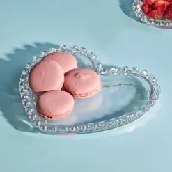 Karaca Rory Herz Kuchenteller, Glas, 18 cm