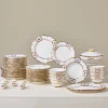 Karaca Royal Bone China Elizabeth 55-teiliges Tafelservice für 12 Personen, Gold