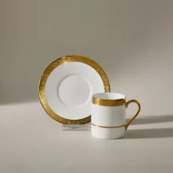 Karaca Royal Bone Victoria Kaffeetassenset für 6 Personen, 90 ml