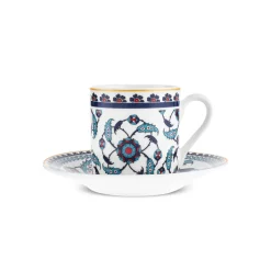 Karaca Rumi Kaffeetassenset für 6 Personen, 80 ml
