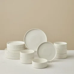 Karaca Salvare Diamond 18-teiliges Bone China-Geschirrset für 6 Personen, weiß