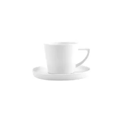 Karaca Salvare für 6 Personen Teetasse und Untertasse Set, 12 Teilig, New Generation Bone, 260 ml, Weiß