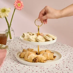 Karaca Salvare 2-stöckige Kuchenetagere, weiß