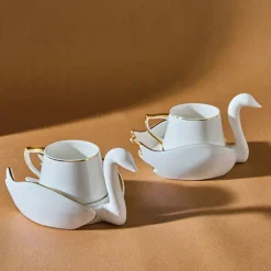 Karaca Schwan Kaffeetassen-Set für 6 Personen