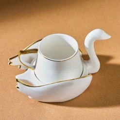Karaca Schwan Kaffeetassen-Set für 6 Personen