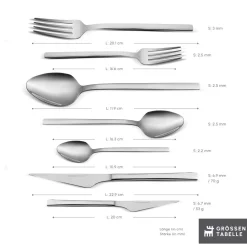 Karaca Sedir Elegance Besteckset für 12 Personen, 84 Teilig