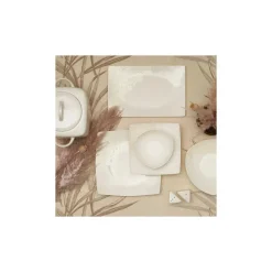 Karaca Seha Creme 60-teiliges Geschirrset für 12 Personen