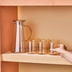 Karaca Serene 7-teiliges Gläser Set, Amber