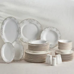 Karaca Siena 56 Teilig 12 Personen New Generation Bone Gold Geschirrset