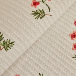 Karaca Silvie 100% Baumwolle Tagesdecke Set, Rot