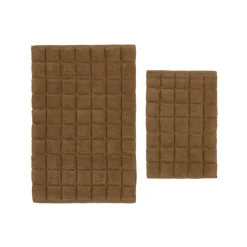 Karaca Simon Badvorleger-Set, 60 × 90 cm + 40 × 60 cm, Braun