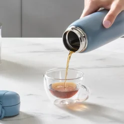 Karaca Skyfall Steel Auslaufsichere Thermoskanne 500 Ml Blau