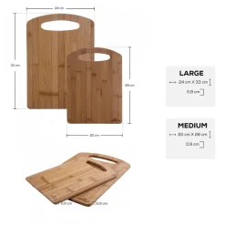 Karaca Stark Bambu 2-teiliges Schneidebrett
