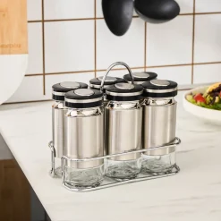 Karaca Stellum, 6-teiliges Gewürzglas-Set, Inox