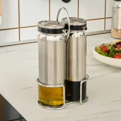 Karaca Stellum, 3-teiliges Öl- und Essigflaschen-Set, Inox