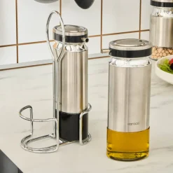 Karaca Stellum, 3-teiliges Öl- und Essigflaschen-Set, Inox