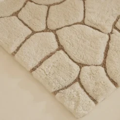 Karaca Stone Badvorleger, 50 × 80 cm, Offwhite