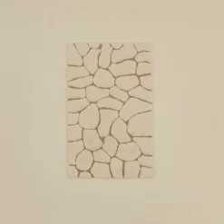Karaca Stone Badvorleger, 50 × 80 cm, Offwhite