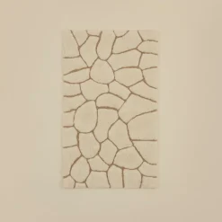 Karaca Stone Badvorleger, 60 × 100 cm, Offwhite