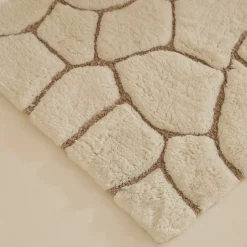Karaca Stone Badvorleger, 60 × 100 cm, Offwhite