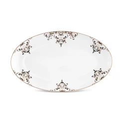 Karaca Stream Bone Andre 53-teiliges Geschirrset für 12 Personen, schwarz