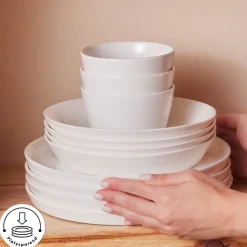 Karaca Stream Bone Bomo 53 Teiliges 12 Personen Geschirrset