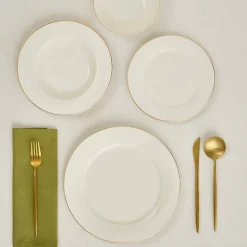 Karaca Stream Bone Massimo 24 Teiliges Gold Essgeschirr Set