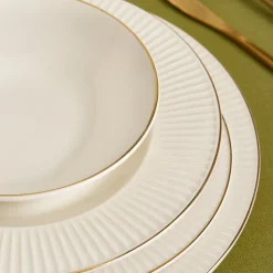 Karaca Stream Bone Massimo 24 Teiliges Gold Essgeschirr Set