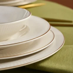 Karaca Stream Bone Massimo 24 Teiliges Gold Essgeschirr Set