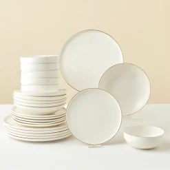 Karaca Stream Bone Meridian Geschirrset, 24-teilig, Gold