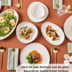 Karaca Stream Bone Middle 56-Teiliges 12-Personen Geschirrset