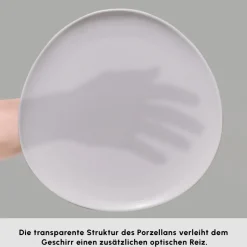 Karaca Stream Bone Middle 34-teiliges Frühstücksset für 6 Personen – Weiß