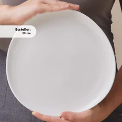 Karaca Stream Bone Middle 34-teiliges Frühstücksset für 6 Personen – Weiß