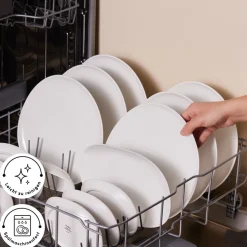 Karaca Stream Bone Middle 34-teiliges Frühstücksset für 6 Personen – Weiß