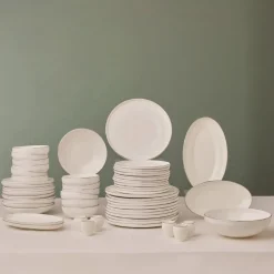 Karaca Stream Bone New Meridian 59-Teiliges 12-Personen Geschirrset Platin