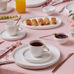 Karaca Stream Bone Sunset, 34-Teiliges 6-Personen Frühstücksset Gold