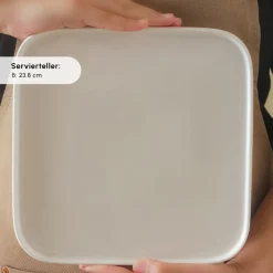 Karaca Stream Pure Cubique 35-Teiliges 6-Personen Frühstücksset Quadrat