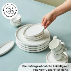 Karaca Stream Pure Sunset 34-Teiliges 6-Personen Frühstücksset Gold