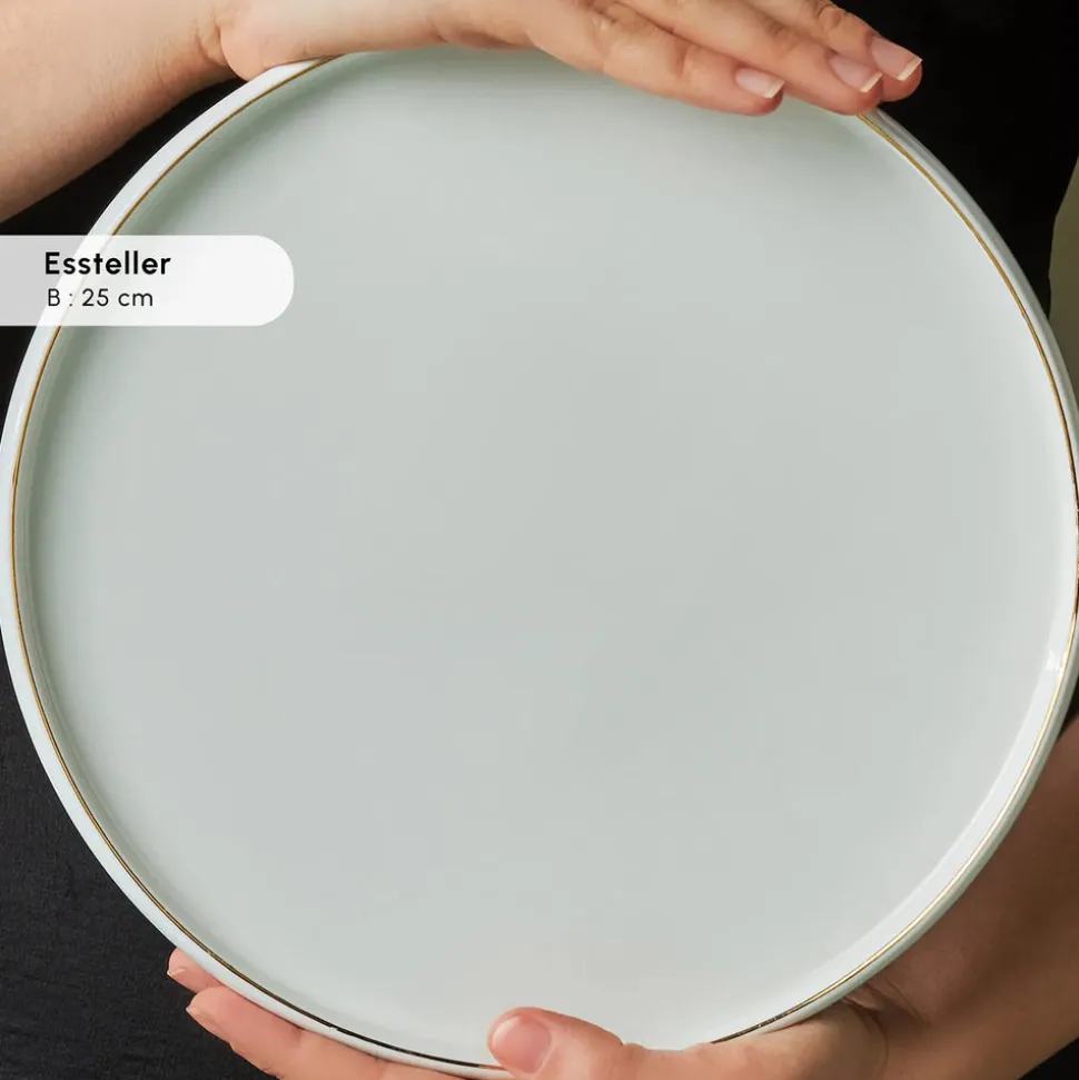 Karaca Stream Pure Sunset 34-Teiliges 6-Personen Frühstücksset Gold