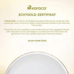 Karaca Stream Pure Sunset 34-Teiliges 6-Personen Frühstücksset Gold