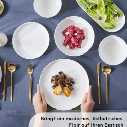 Karaca Streamline Favaro 53-Teiliges 12-Personen Geschirrset Weiß