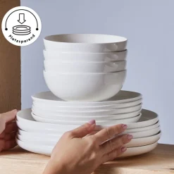 Karaca Streamline Favaro 53-Teiliges 12-Personen Geschirrset Weiß