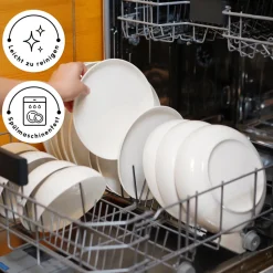 Karaca Streamline Favaro 53-Teiliges 12-Personen Geschirrset Weiß