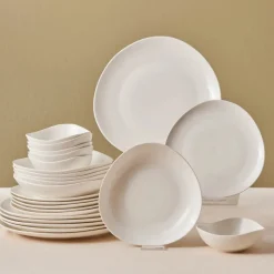 Karaca Streamline Rubicon 24-teiliges Tafelset für 6 Personen, Weiß