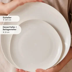 Karaca Streamline Rubicon 24-teiliges Tafelset für 6 Personen, Weiß