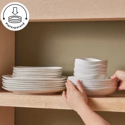 Karaca Streamline Rubicon 24-teiliges Tafelset für 6 Personen, Weiß